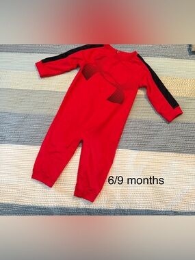 Under Armour Red and Black Kids One-Piece Footie